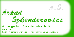 arpad szkenderovics business card