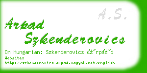 arpad szkenderovics business card